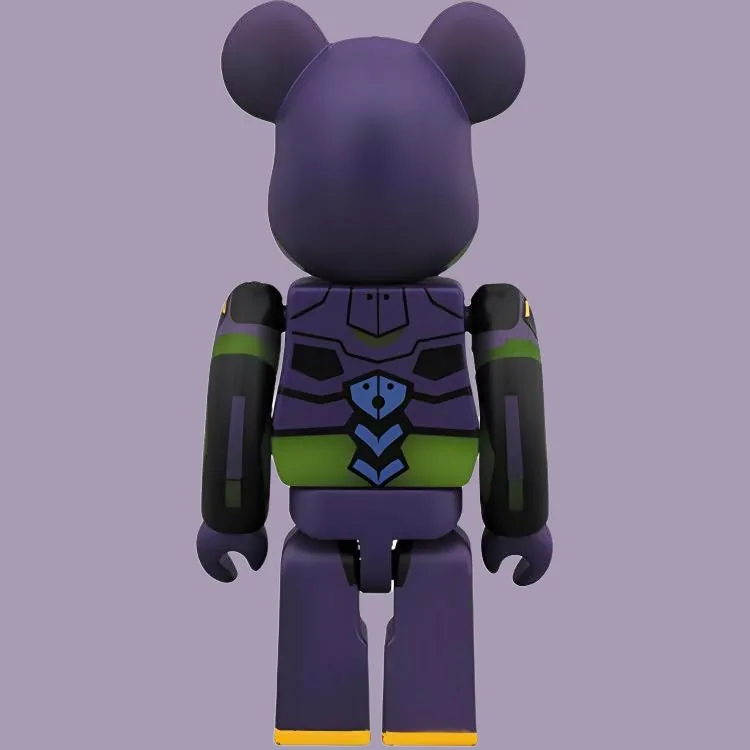 BE@RBRICK Movie Animation Evangelion 01 Nighttime Combat Glow in The Dark Version Hang Tag Box 100%-4
