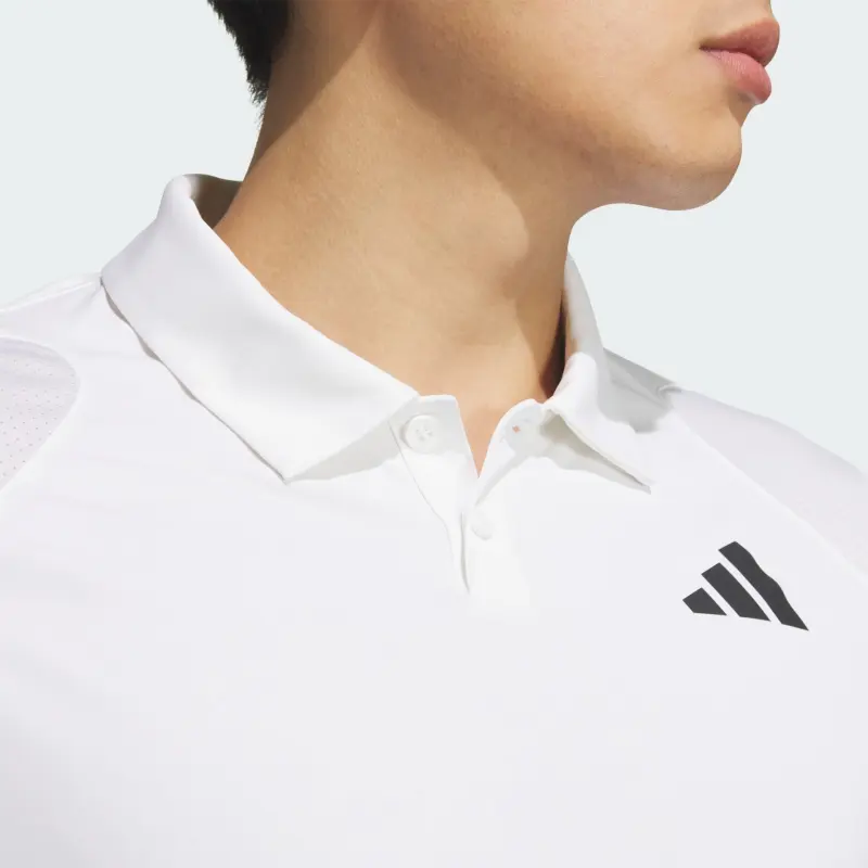 Adidas Tennis3 Stripes Polo Shirt Men's White/Black-4