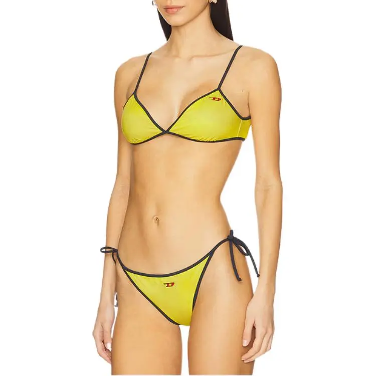DIESEL Cloudy D Pop Logo Plaque Bikini Top-3