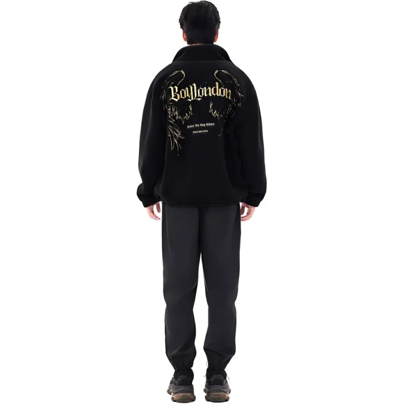 Boy London Velvet feel Coat Unisex Black-1