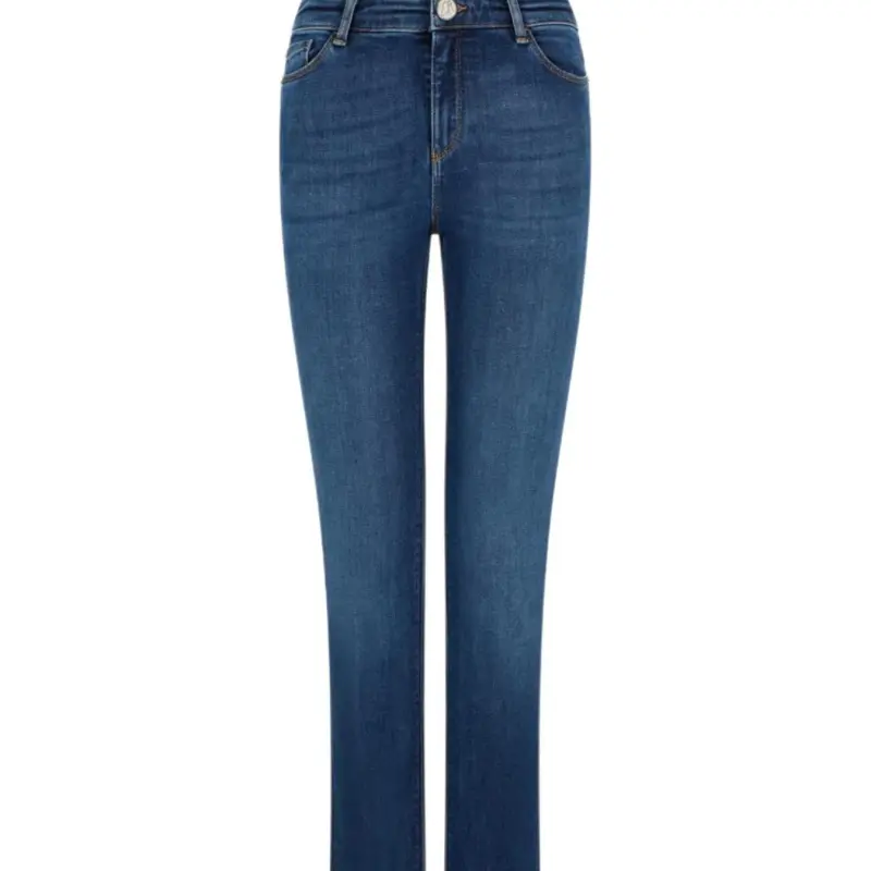EMPORIO ARMANI Asv J18 High-waisted Skinny-leg Jeans In A Worn-look Organic Stretch Denim-1