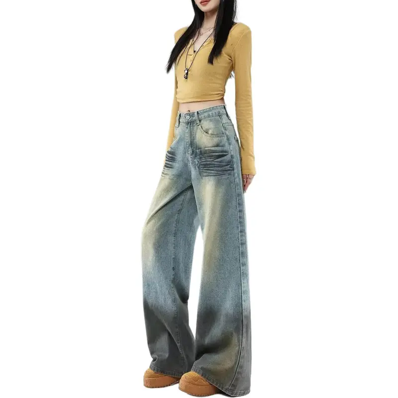 Concubine Zhu Jeans Unisex Vintage Blue-7