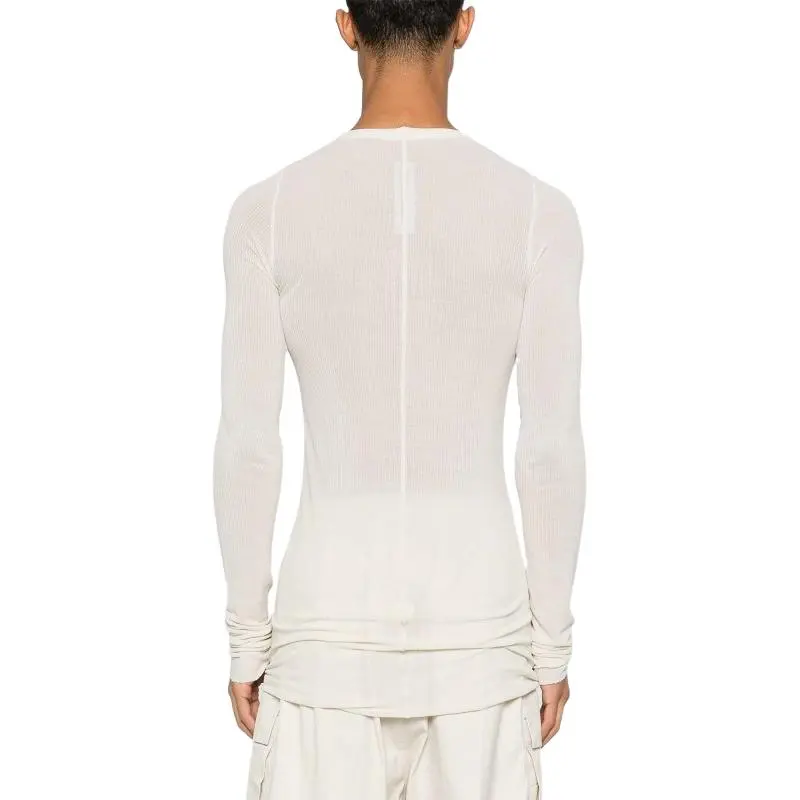 RICK OWENS Long Sleeved Ribbed T Shirt-4