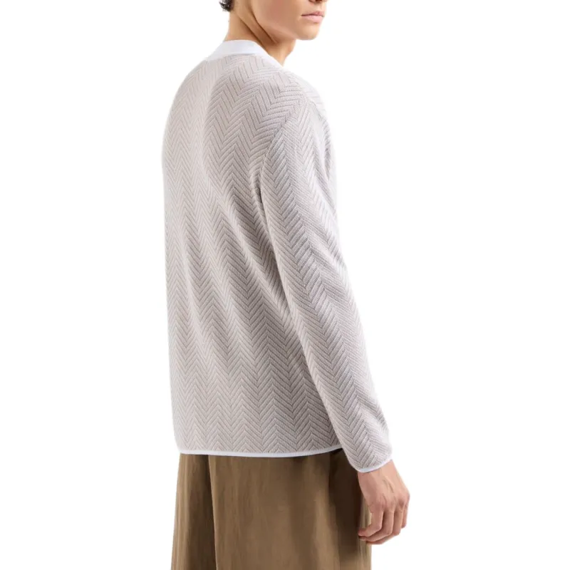 GIORGIO ARMANI Cashmere Viscose And Silk Jacquard Jumper-3