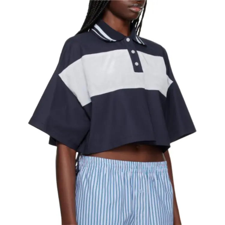 WE11DONE Polo Shirt Women's Marine Blue-2