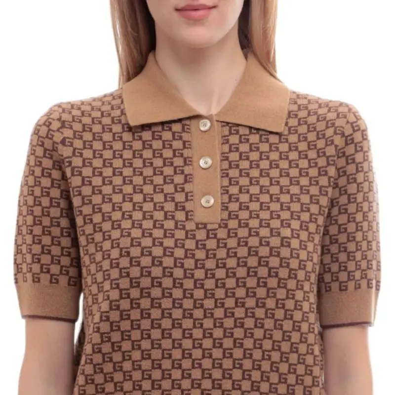 GUCCI Square G Wool jacquard Knitted Top-4