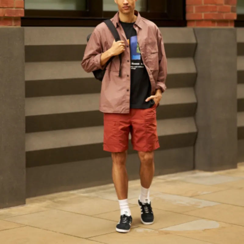 UNIQLO Cargo Shorts Unisex Dark Orange-4