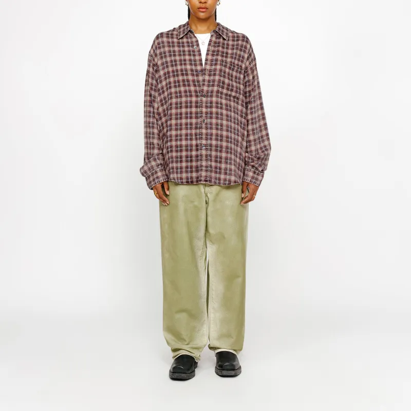 Stussy Plaid Matthew Printed Shirt Black L - POIZON Stussy Plaid Matthew Printed Shirt Black L - POIZON