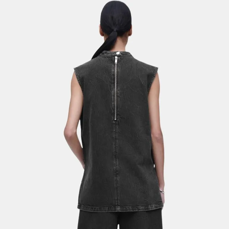 COS Vests Women's Washed Black-3