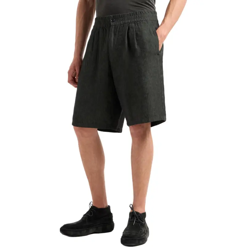 GIORGIO ARMANI Linen Bermuda Shorts-2