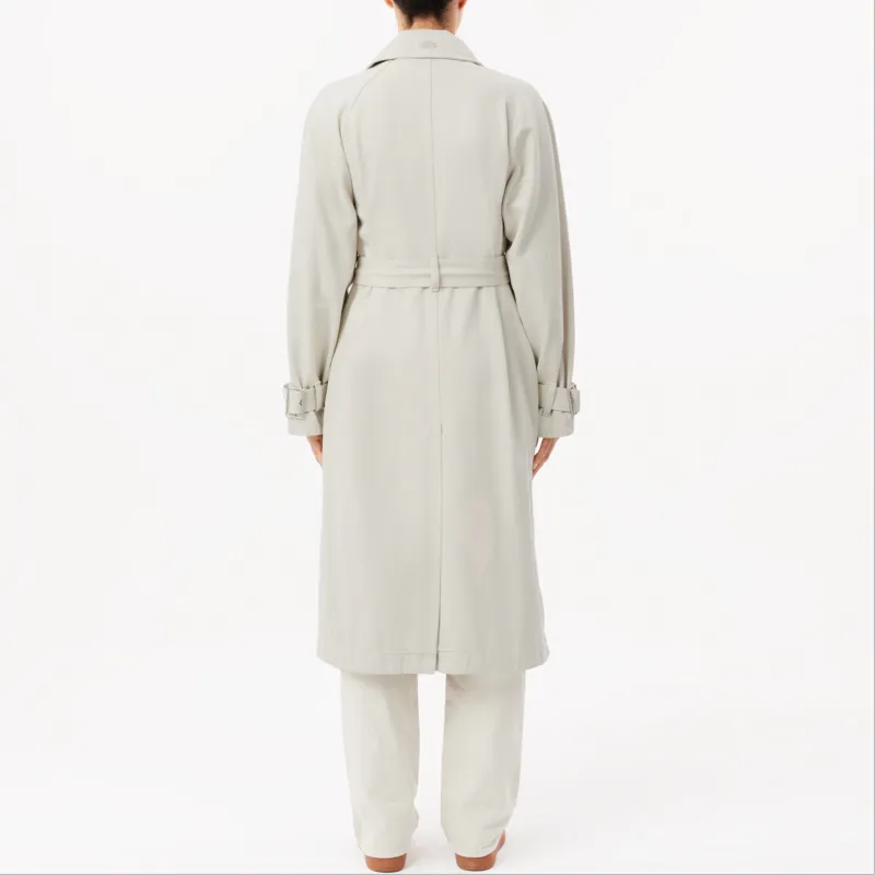 LACOSTE Trench Coat Women's Gray-3