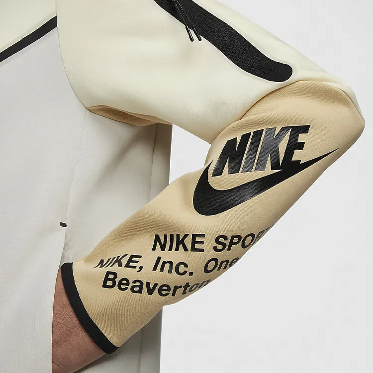 Nike Sportswear Tech Fleece Printed Full-Zip Hoodie Light Bone/Coconut Milk/Sesame/Black-5