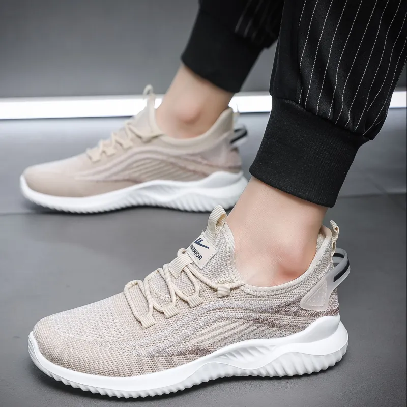 Warrior Warrior Lightweight And Water Resistant Low Top Casual Shoes Men's Beige-4