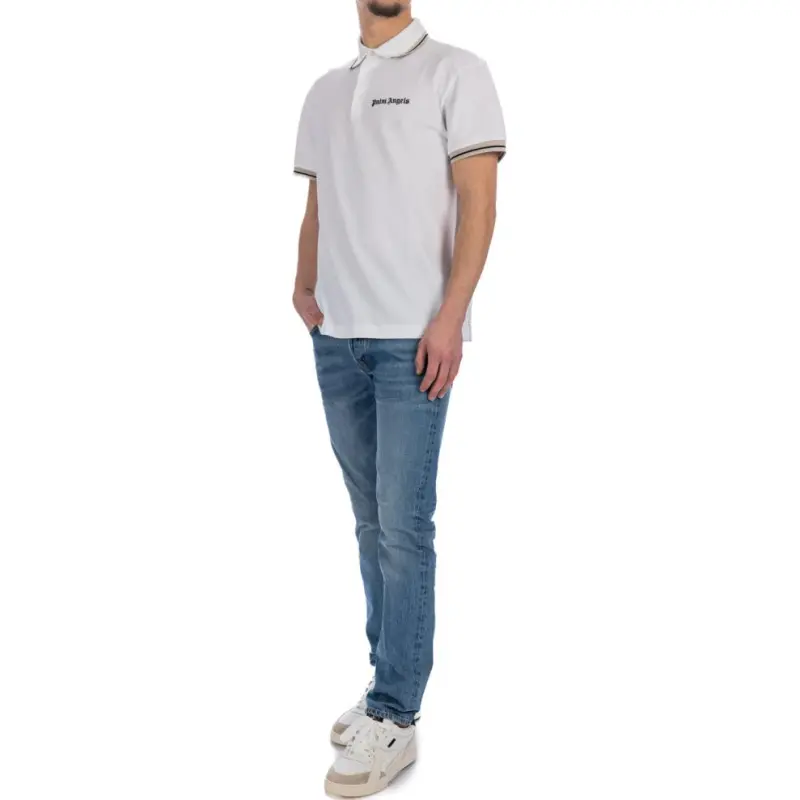 PALM ANGELS Polo Shirts Men White-4
