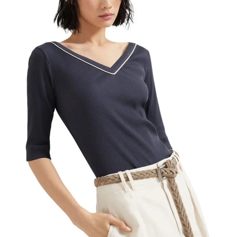 Brunello Cucinelli Monili detail T shirt-4