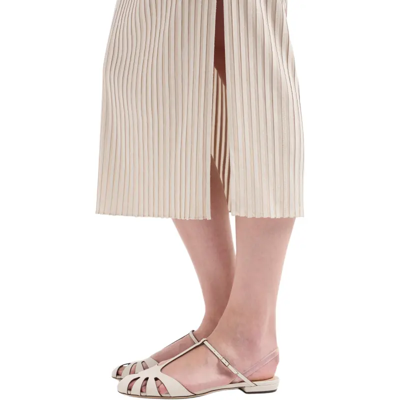 GIORGIO ARMANI Silk Jersey And Suede Dress-5