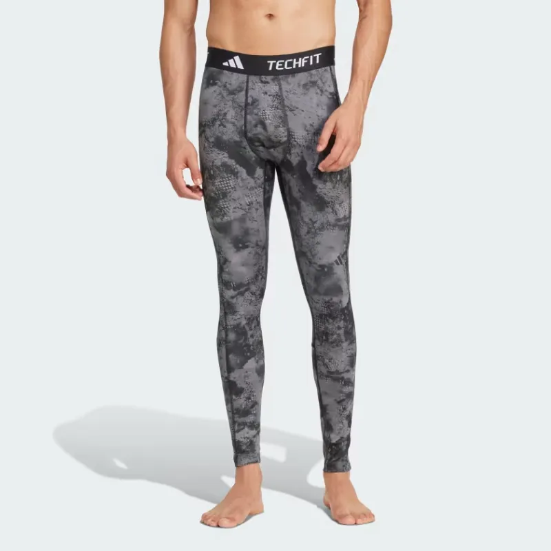 Adidas Free Shipping With AdiClub Techfit Training Allover Print Long Tights-1