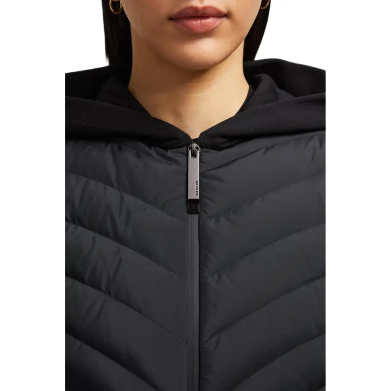 Moncler Padded Diagonal Quilted Zip Up Jacket-2