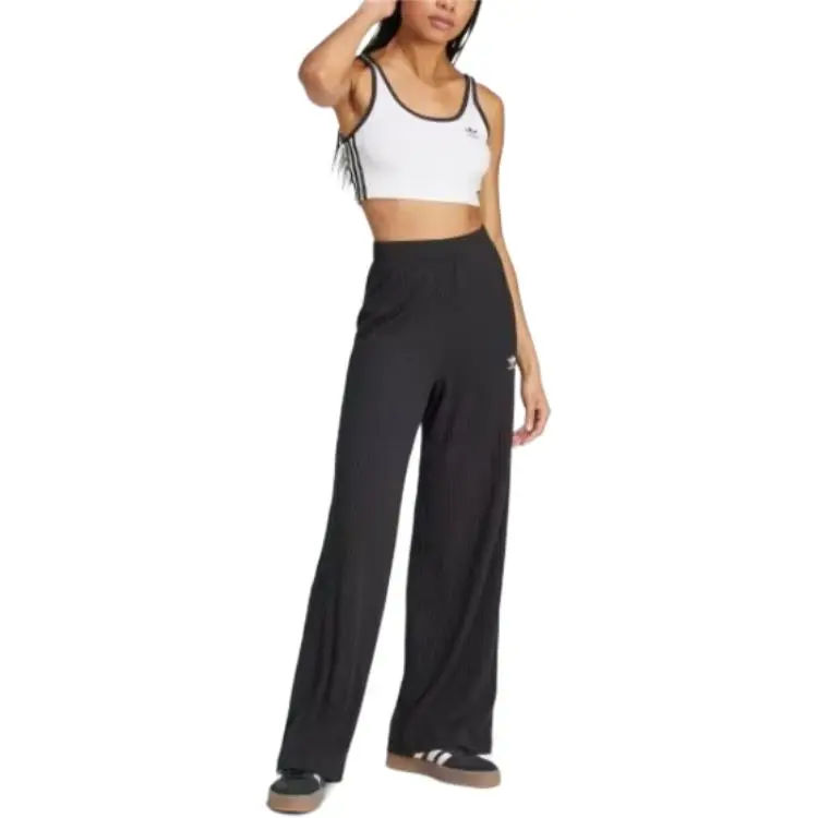 Adidas Women's Essentials Wide Rib Pants Black-3
