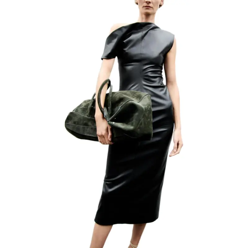 ZARA ZW Series Short Sleeved Dresses Women's Black-2