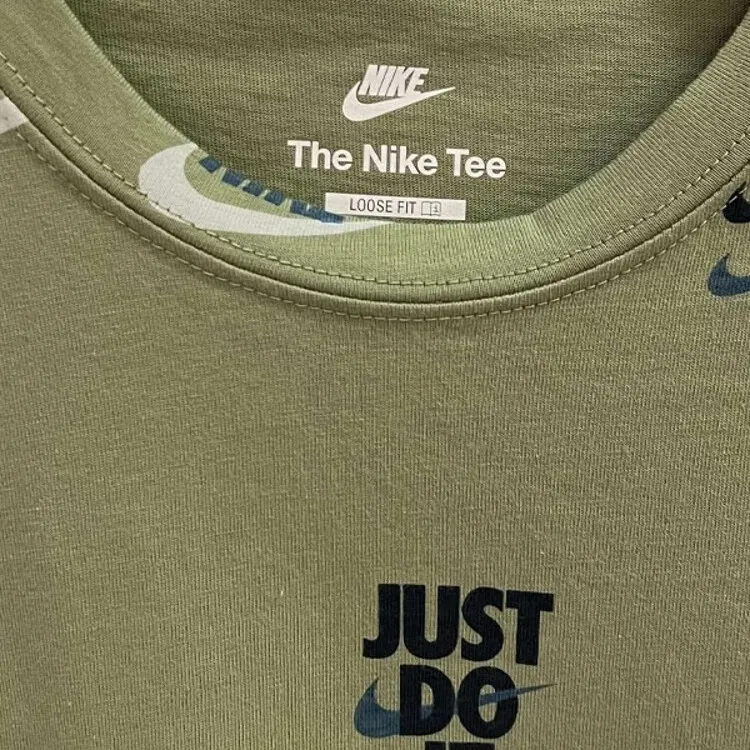 Nike T Shirts Men Green-2