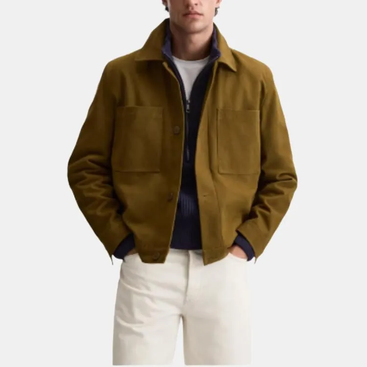 ZARA Jackets Coats Men's Olive Green-3