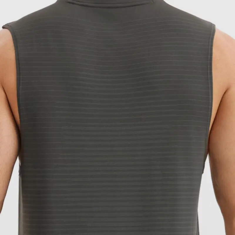 DECATHLON 500 Series Tank Tops Men's Dark Gray Green-3