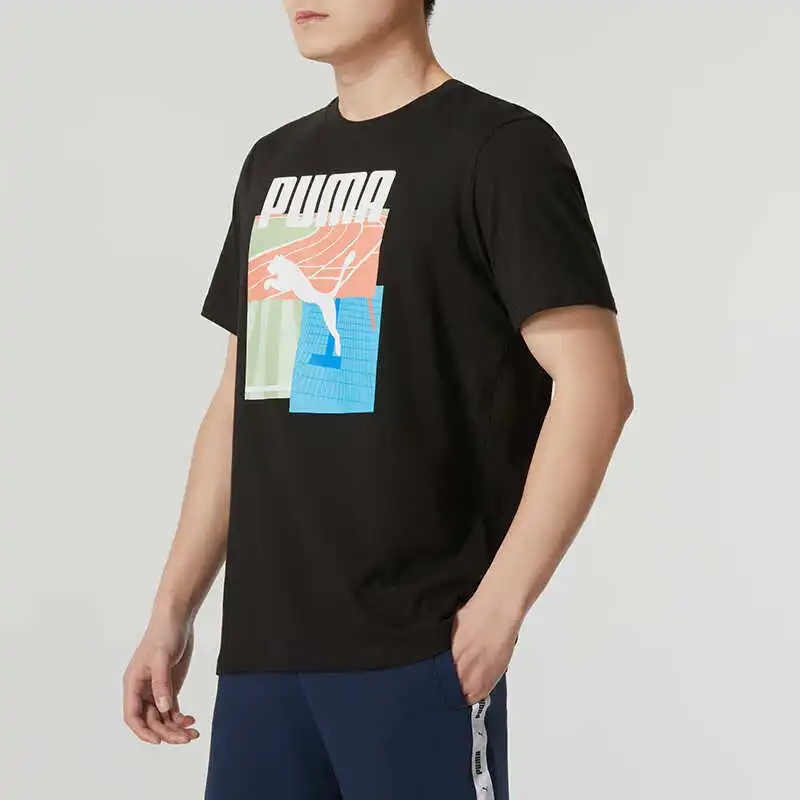 PUMA Set in Sleeve T Shirt Men's Black-2