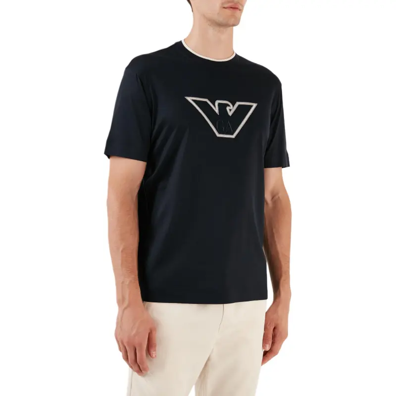EMPORIO ARMANI T-Shirts Men Blue-4