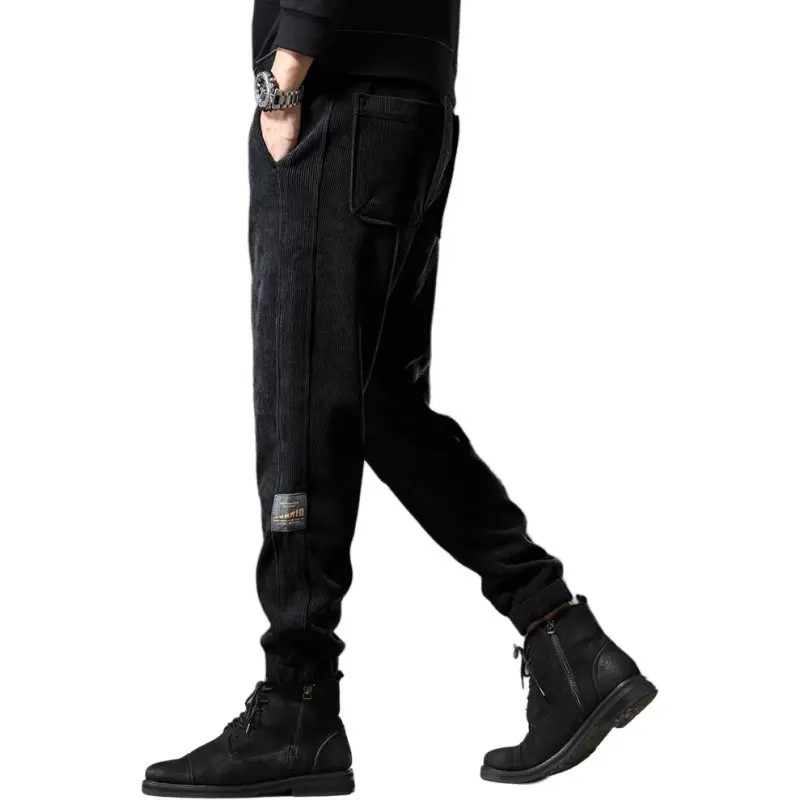 Devanro Casual Pants Men's Black-2