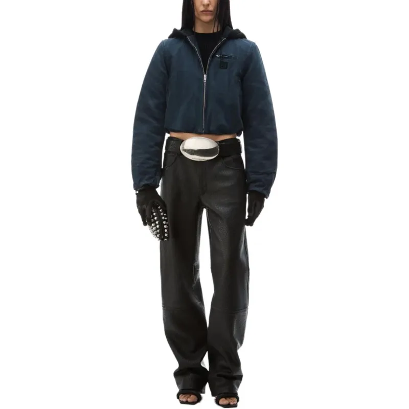 Alexander Wang Folded In Work Jacket Washed Navy-1
