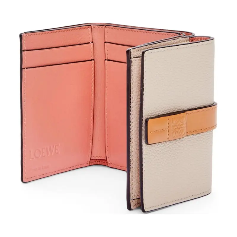 LOEWE Soft Grained Calfskin Wallet Women's Light Oat With Honey-2