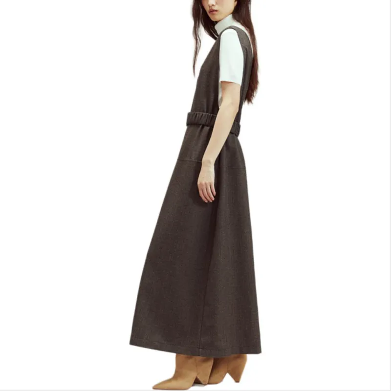 H&M Sleeveless Dress Women's Dark Brown-1