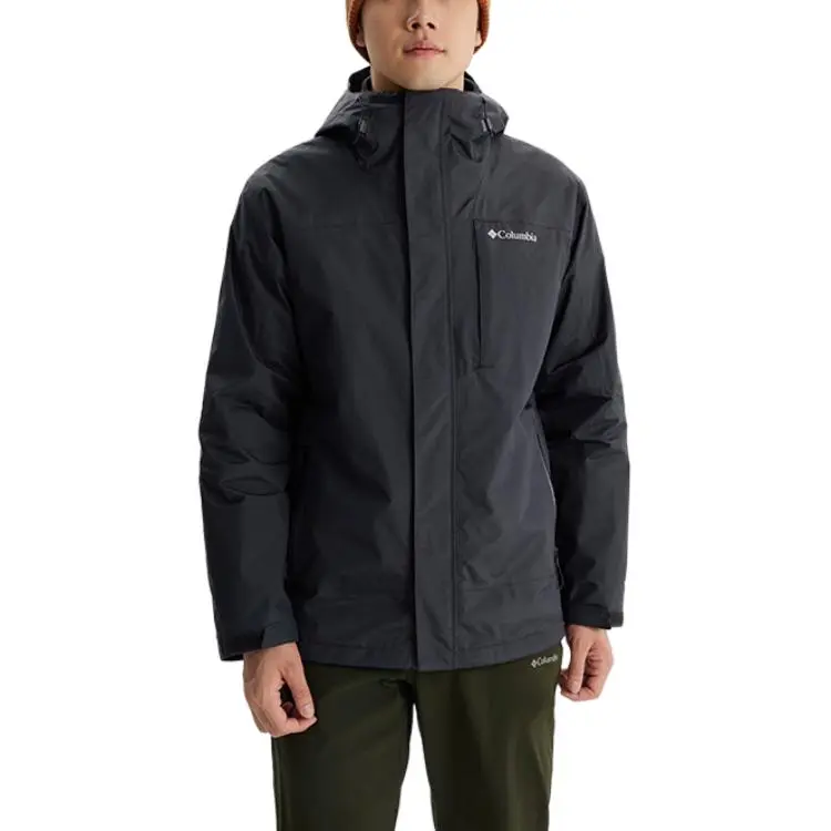 Columbia Water-Resistant Windproof Breathable Warm Cold-Resistant Windbreaker Jacket Men's Black-2