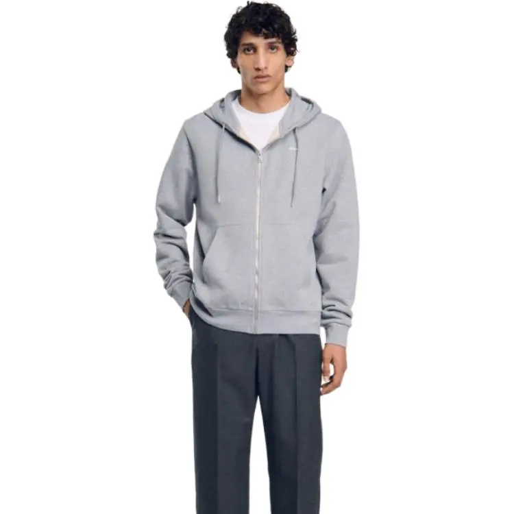 Sandro Logo embroidered Hoodie-4
