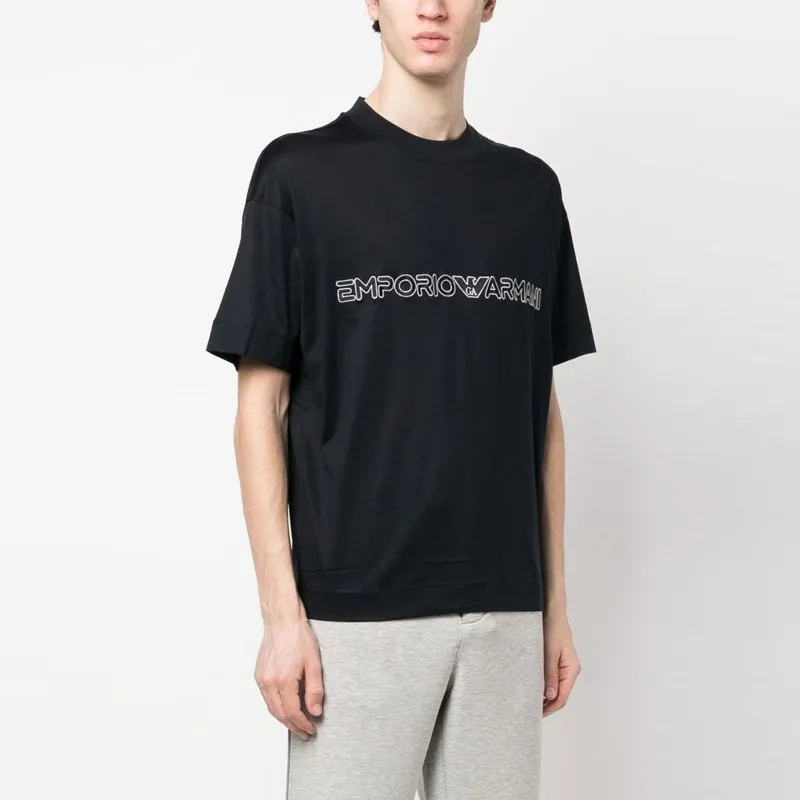 EMPORIO ARMANI T Shirts Men Dark Blue-2