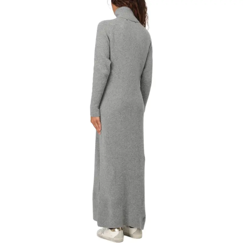 Golden Goose High Neck Ribbed Knit Dress-2