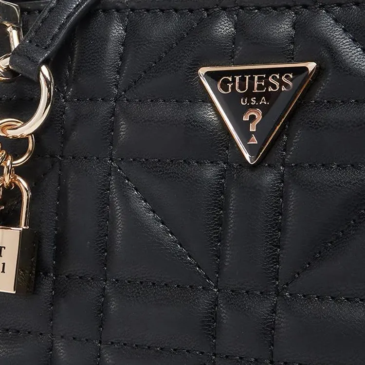 GUESS Faux Leather Shoulder Bag Crossbody Bag Handbag Small Size Women's Black-2