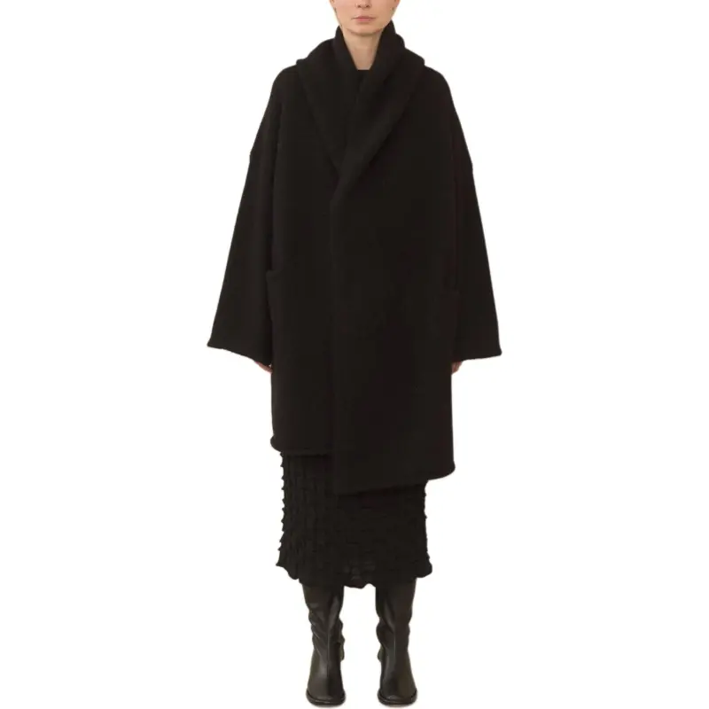 Lauren Manoogian CAPOTE COAT Coats Women's BLACK/Black-1