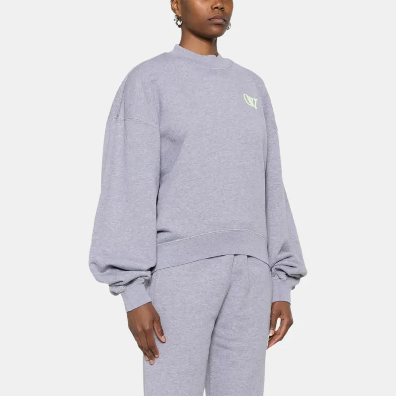 OFF WHITE Logo Embroidered Crewneck Sweatshirt-2