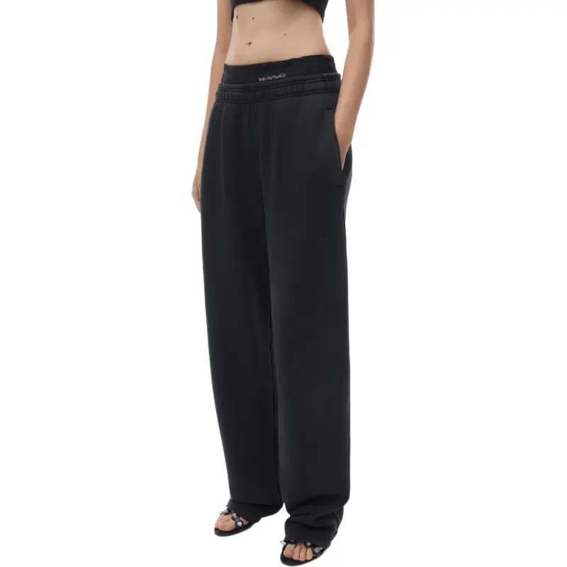 T By Alexander Wang Prestyled Bike Short Sweatpants Washed Black-2
