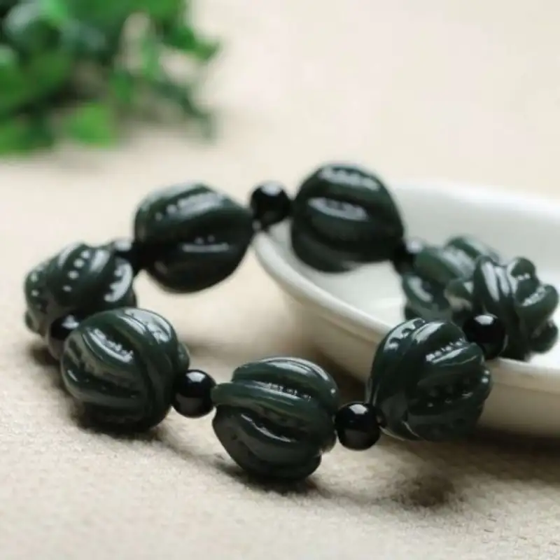 Gifts Hetian Jade Bracelets Green Jade Unisex-2