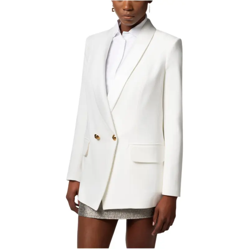 Elisabetta Franchi Double Breasted Long Sleeved Blazer-3