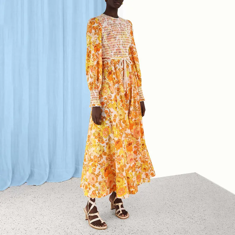 Zimmermann Long-Sleeved Dresses Women's Yellow-3