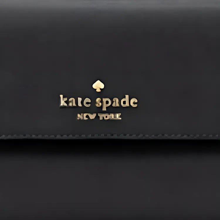 Kate Spade Cow Leather Shoulder Bag Trumpets Women's Black-3