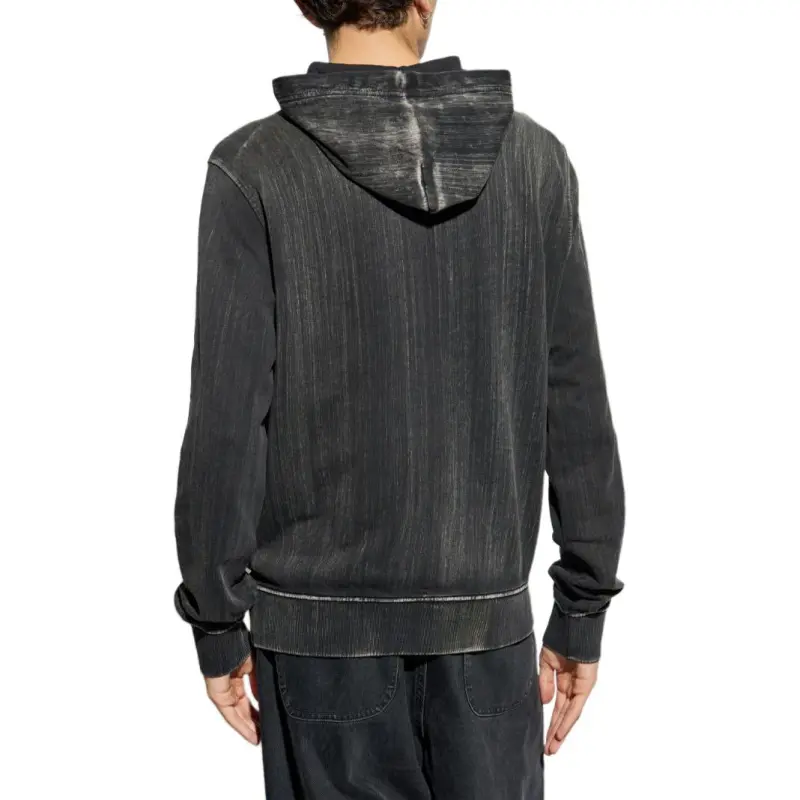 DIESEL Logo Patch Drawstring Hoodie-4