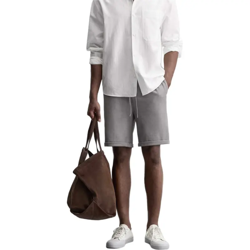 ZARA Casual Shorts Men's Grey / Beige-4