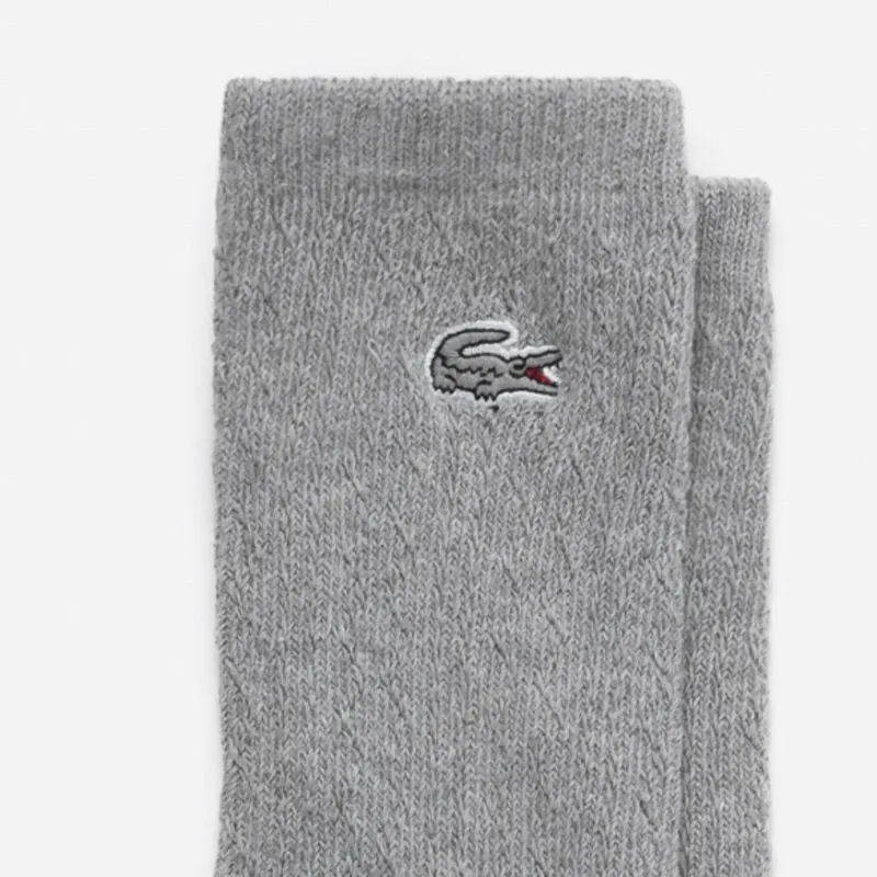 LACOSTE Mid Calf Socks Women's 1 Pack Gray-3