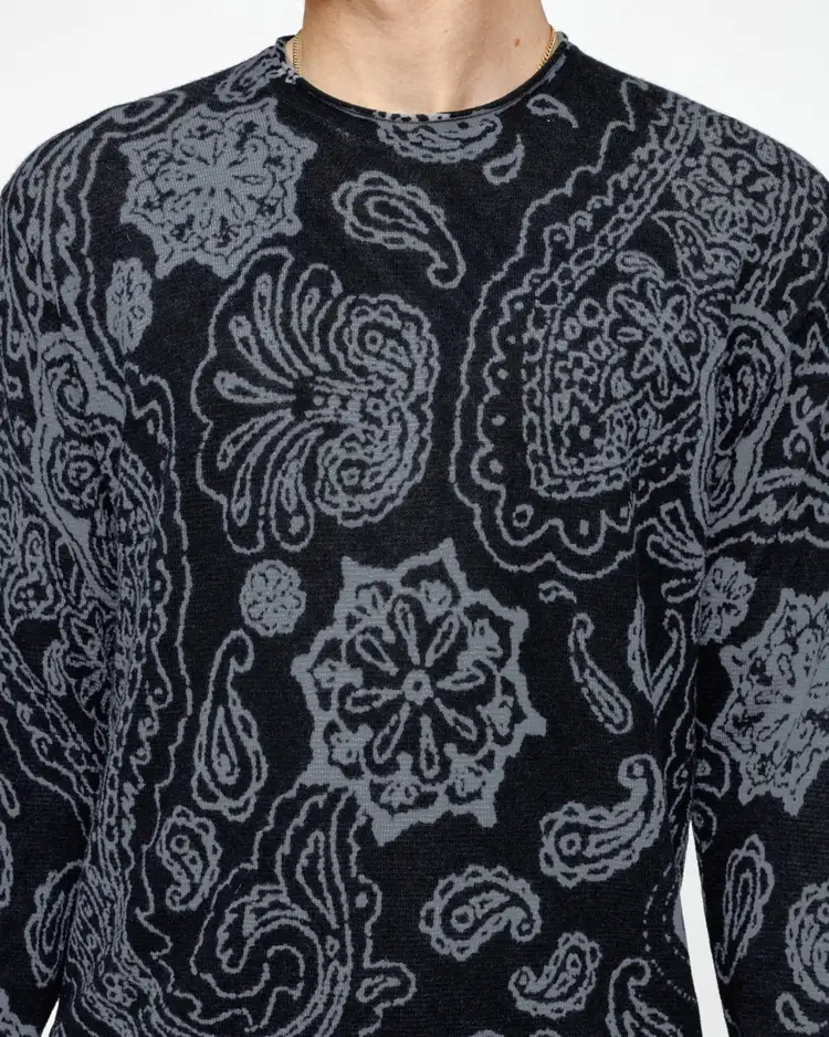Stussy SS24 Drop2 Paisley Sweater - POIZON Stussy SS24 Drop2 Paisley Sweater - POIZON