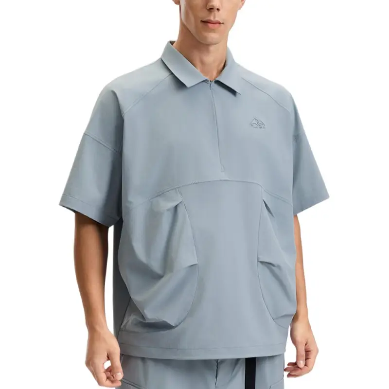 FILA Fitness Series Polo Shirt Men's Storage Mist Blue-1